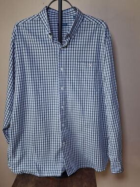 Fish Hippie Men's Plaid Button-Up Shirt; Size XL